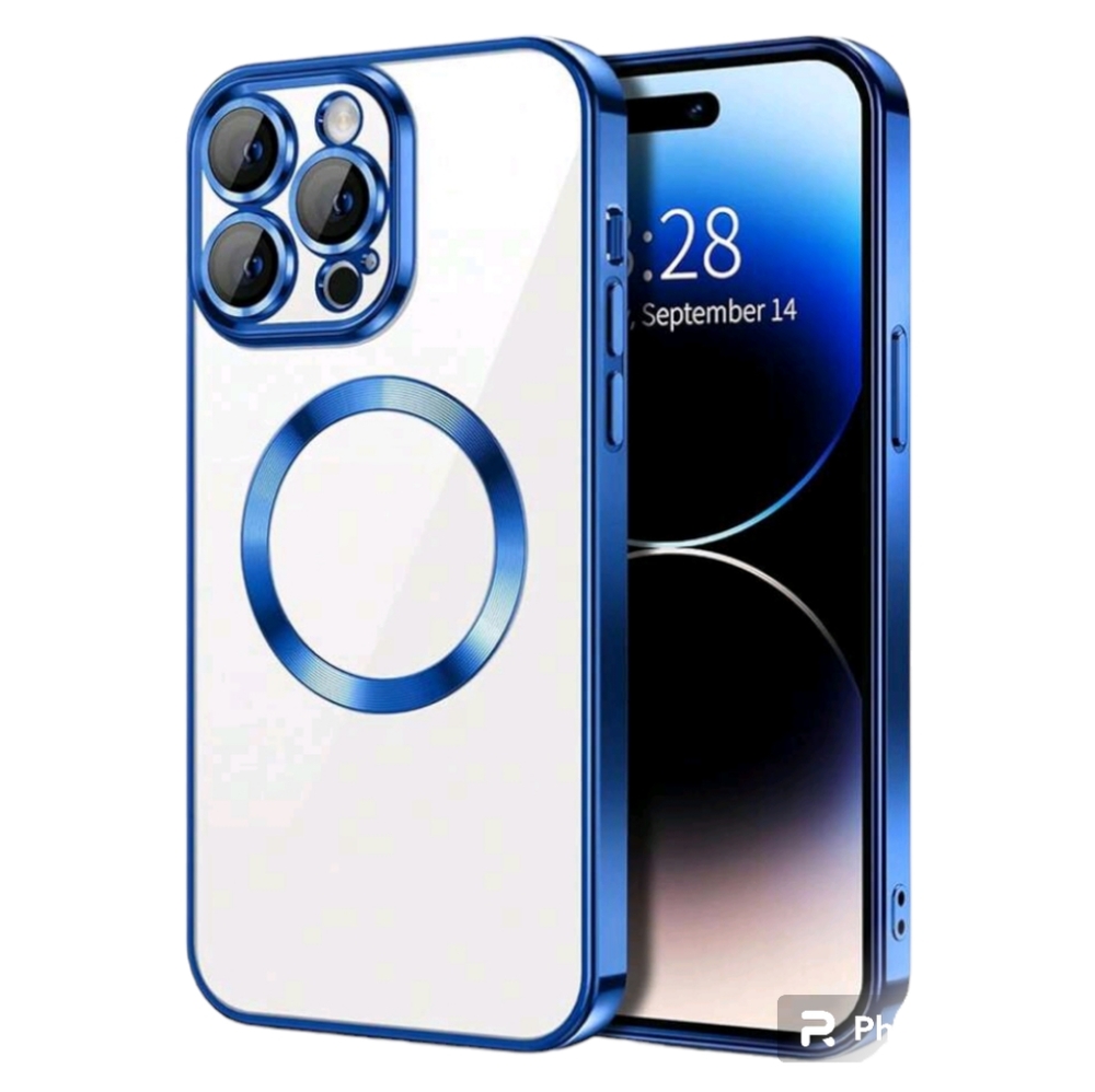 CLEARANCE‼️iPhone 14 Pro Max Magnetic Contrast Frame Clear Phone Case